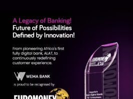 Wema Bank Wins Euromoney’s Nigeria’s Best Digital Bank for Consumers 2026 Award| Blissful Affairs Online